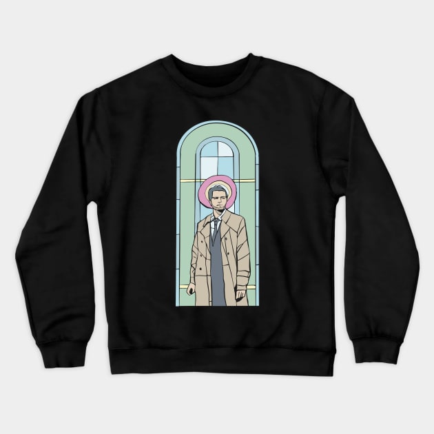 Stained Glass Cas Crewneck Sweatshirt by TeesByTiia